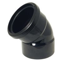 FloPlast Black 110mm Soil 135° Solvent Socket Bend