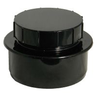 FloPlast Black 110mm Soil Screwed Access Cap