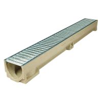 ACO RainDrain 1m Channel with Galvanised Steel Grating