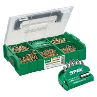 Spax Mini L-Boxx With Yellox Screws, Mini Check Holder of Bits & Holder