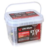 Ulti-Mate Stick-Fit High-Performance Woodscrews 5 x 100mm Pack of 300