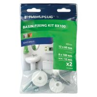 Rawlplug Basin Fixing Kit Pack 2