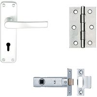 Sandal Internal Latch Door Pack Satin Aluminium