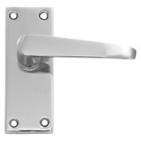 Victorian Latch Door Handles Polished Chrome