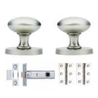 Victorian Mortice Knob Pack Satin Chrome