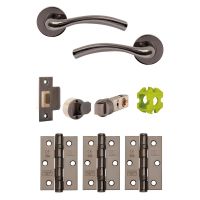 Jigtech Solar Door Handle Pack Black Nickel