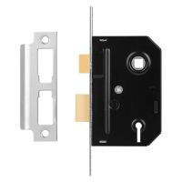 Union 3 Lever Mortice Sashlock 2.5" Chrome