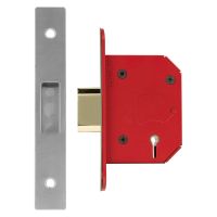 StrongBOLT 5 Lever Mortice Deadlock 2.5" Stainless Steel