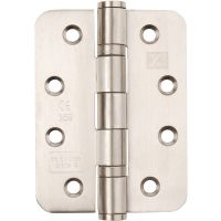 Class 13 Radius Fire Door Hinges Satin Stainless Steel 100mm Pack 3