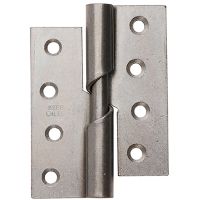 Left Hand Rising Butt Hinges Steel Self Colour 75mm Pack 2