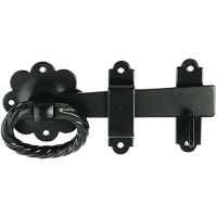 Ring Gate Latch Black Japanned 152mm