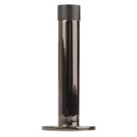 Projecting Door Stop On Rose 76mm Black Nickel