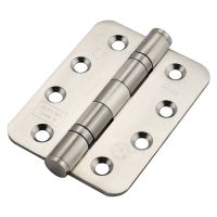 Eclipse Grade 13 Fire Door Radius Ball Bearing Hinge 102mm Satin Stainless Seel Pack 3