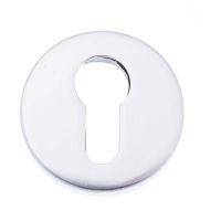 Fire Door Euro Profile Escutcheon Satin Aluminium Pack 2