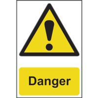 Danger Sign 200 x 300mm Self Adhesive