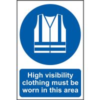 High Viz Clothing Sign 200 x 300mm Self Adhesive