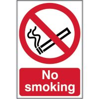 No Smoking Sign 200 x 300mm Self Adhesive