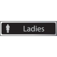 Ladies Sign 200 x 50mm Black