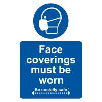 Face Coverings Must Be Worn Sign 200 x 300mm