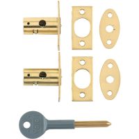 Yale 8001 Window Security Bolt Polished Brass Pack of 2