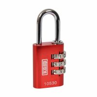 Kasp Aluminium Combination Padlock Red 30mm