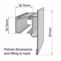 Herkules 60 Anodised Aluminium Pelmet 2000mm