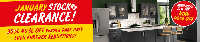 40% off Verona Dark Grey Kitchen