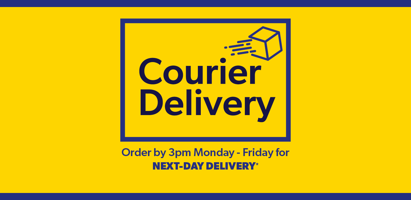 Courier Delivery: order by 3pm Monday-Friday for next-day delivery