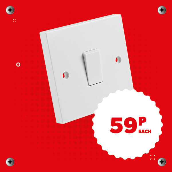 1 Gang 1 Way Switch White