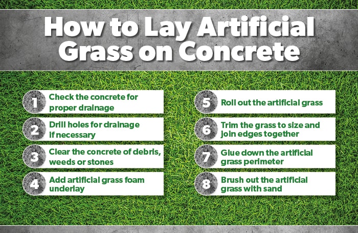 How to Lay Artificial Grass on Concrete