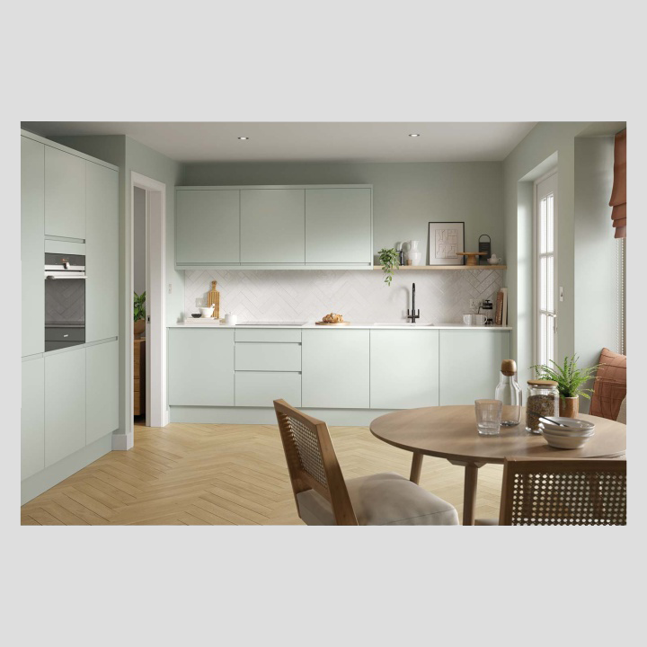 Sage green kitchen