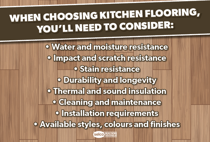 What to consider when choosing Kitchen Flooring infographic