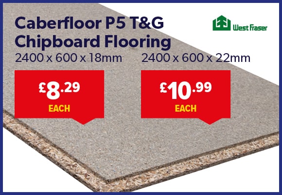 Caberfloor P5 T&G Chipboard Flooring 2400 x 600mm