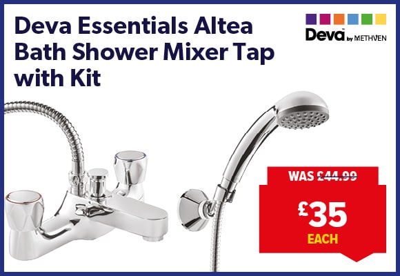 Deva Essentials Altea Bath Shower Mixer Tap with Kit