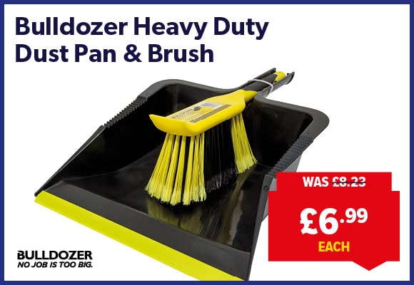 Bulldozer Heavy Duty Dust Pan & Brush Set
