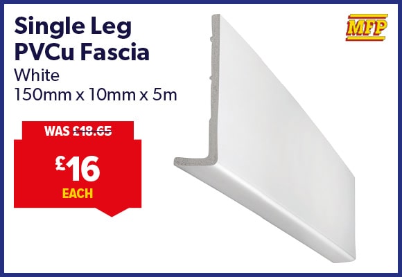 Single Leg White Universal Fascia Board