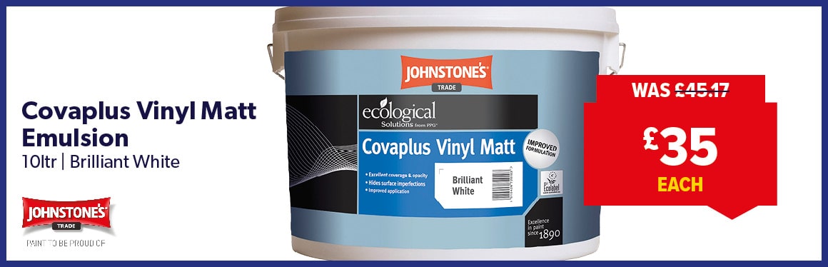 Johnstones Covaplus Vinyl Matt Emulsion Brilliant White