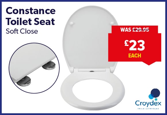 Constance Flexi Fix Soft Close White Toilet Seat