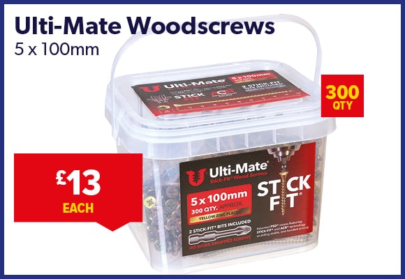 Ulti-Mate Stick-Fit High-Performance Woodscrews