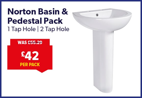 Norton 550mm Basin & Pedestal Pack