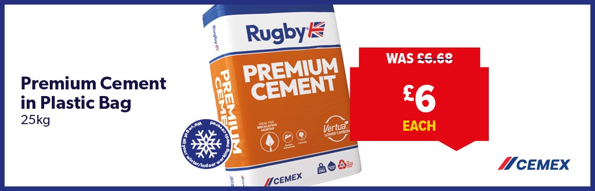 Rugby Premium Cement in Plastic Bag 25kg