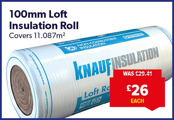 Knauf Insulation Loft Roll 44 100mm 11.087m