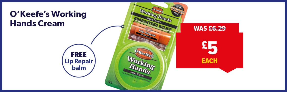 O'Keeffe's Working Hands 96g With Free Lip Repair