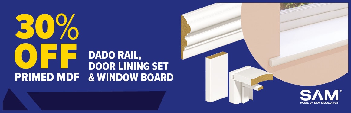 MDF Dado Rail, Door Lining Set & Window Board