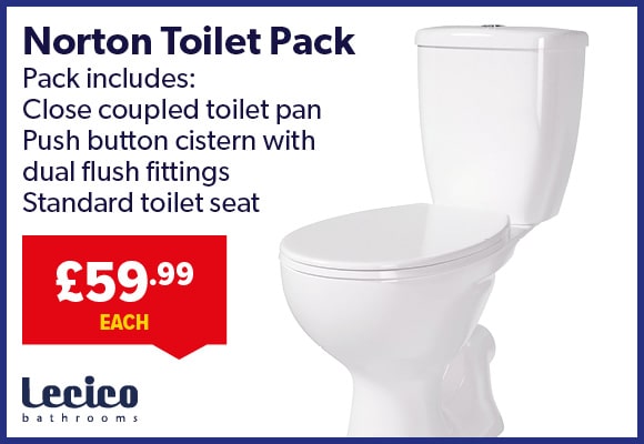 Norton Close Coupled Toilet Pack with Seat