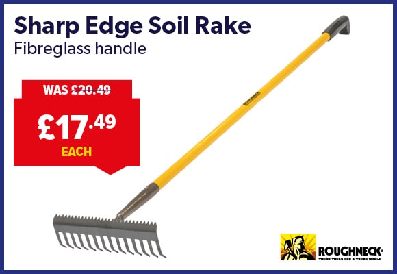 Roughneck Sharp Edge Soil Rake