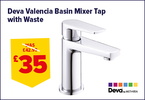 Deva Valencia Basin Mixer Tap with Waste