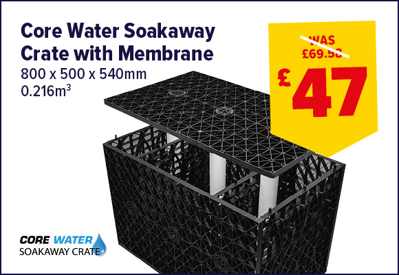 Core Water Soakaway Crate With Membrane