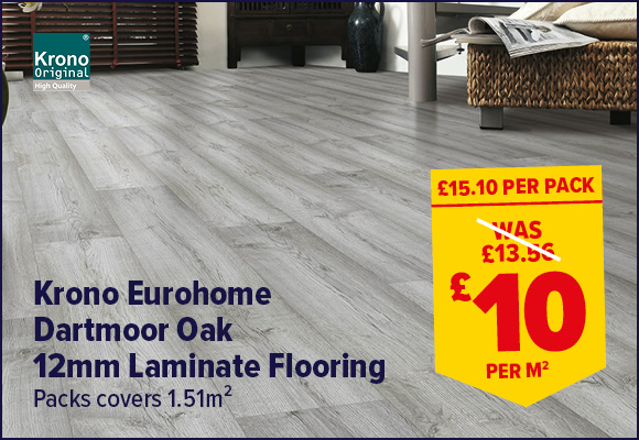 Krono Eurohome Dartmoor Oak 12mm Laminate Flooring