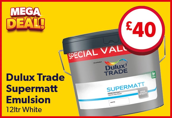 Dulux Trade Supermatt White Emulsion 12ltr